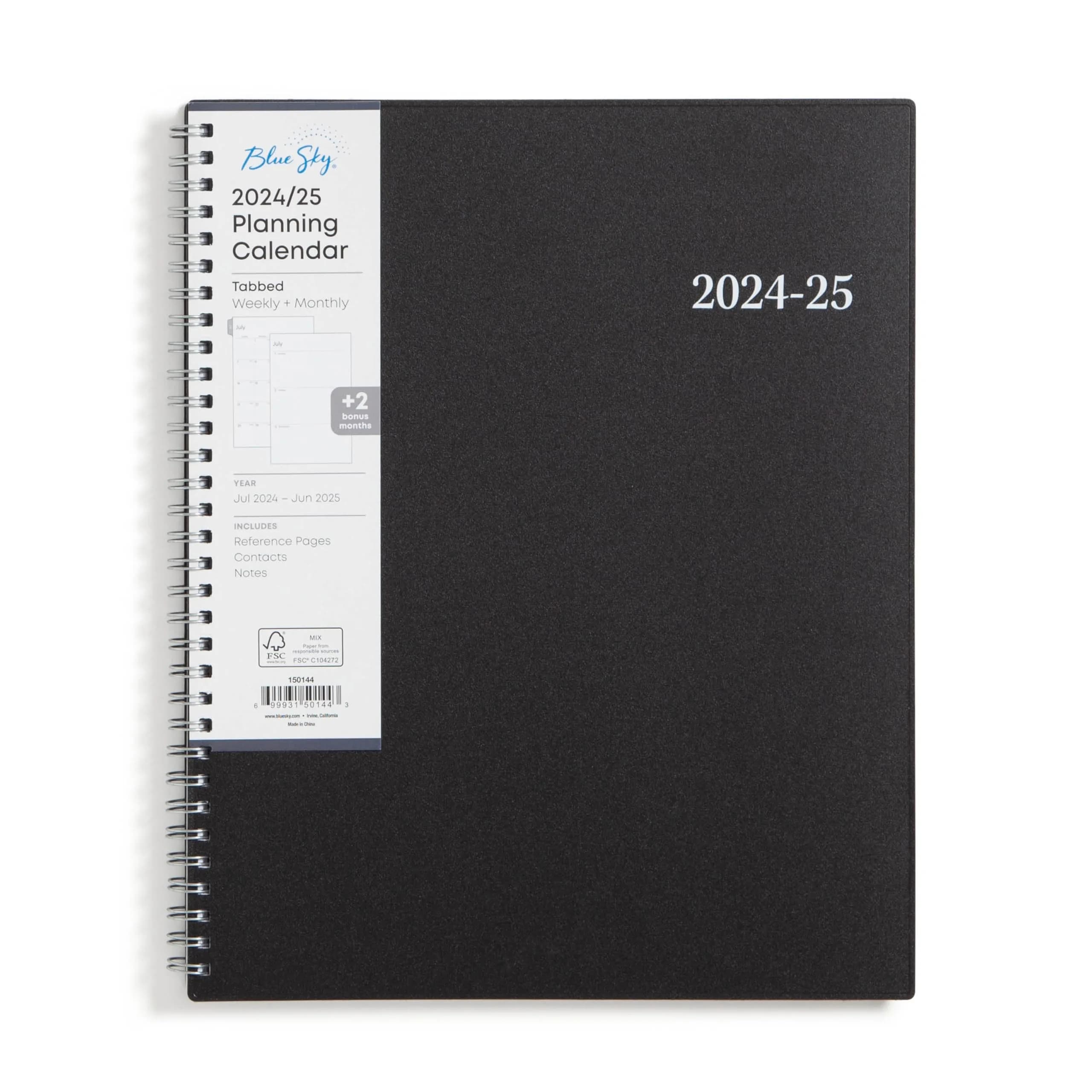 Blue Sky Enterprise Academic Year Weekly and Monthly Planner 8.5" x 11" | Professional Organization for Students & Office