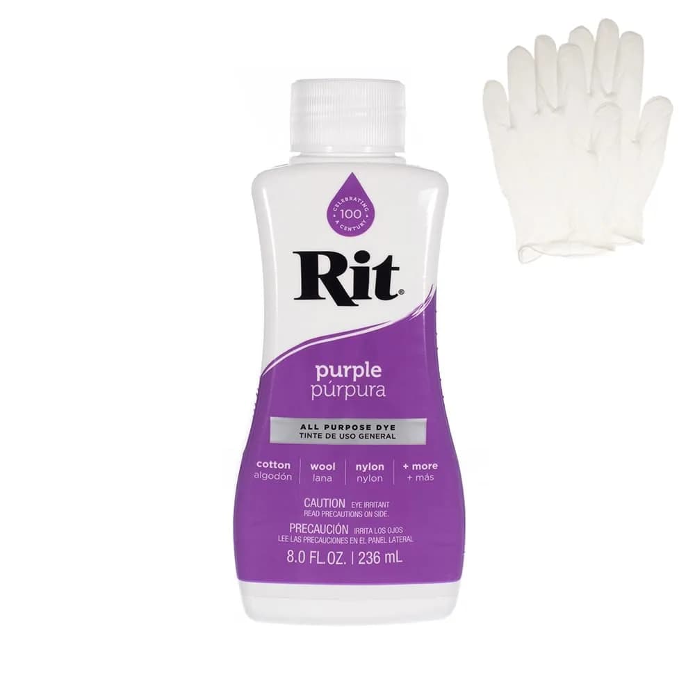 Craft County Purple Liquid Fabric Dye 236ml (8 oz) | Permanent Color for Cotton, Rayon, Silk, Linen