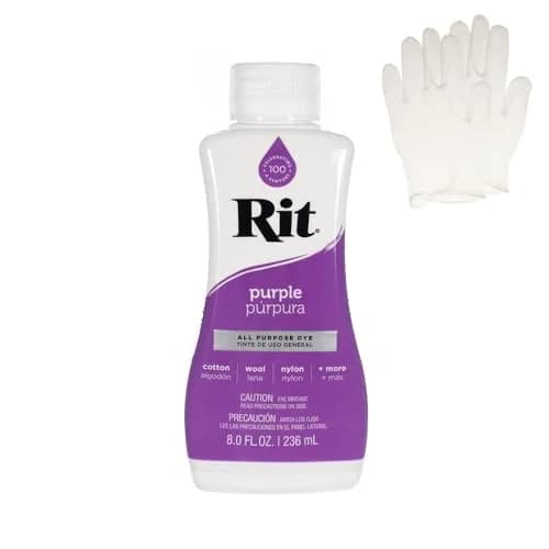 Craft County Purple Liquid Fabric Dye 236ml (8 oz) | Permanent Color for Cotton, Rayon, Silk, Linen thumbnail 1