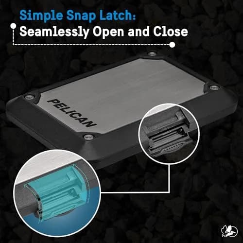 Pelican Shield MagSafe Wallet with RFID Blocking for Cards & Cash - Brushed Titanium (2 Compartments, Holds 5 Cards) thumbnail 5