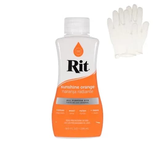 Craft County Liquid Fabric Dye Sunshine Orange 8 oz | Vibrant Color for All Fibers — Sunshine Orange