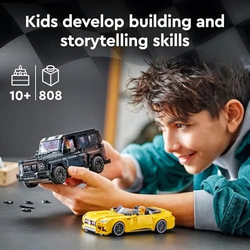 LEGO Speed Champions Mercedes-AMG G 63 & SL 63 Building Toys | Authentic Replica for Kids 10+ | 806 Pieces thumbnail 5