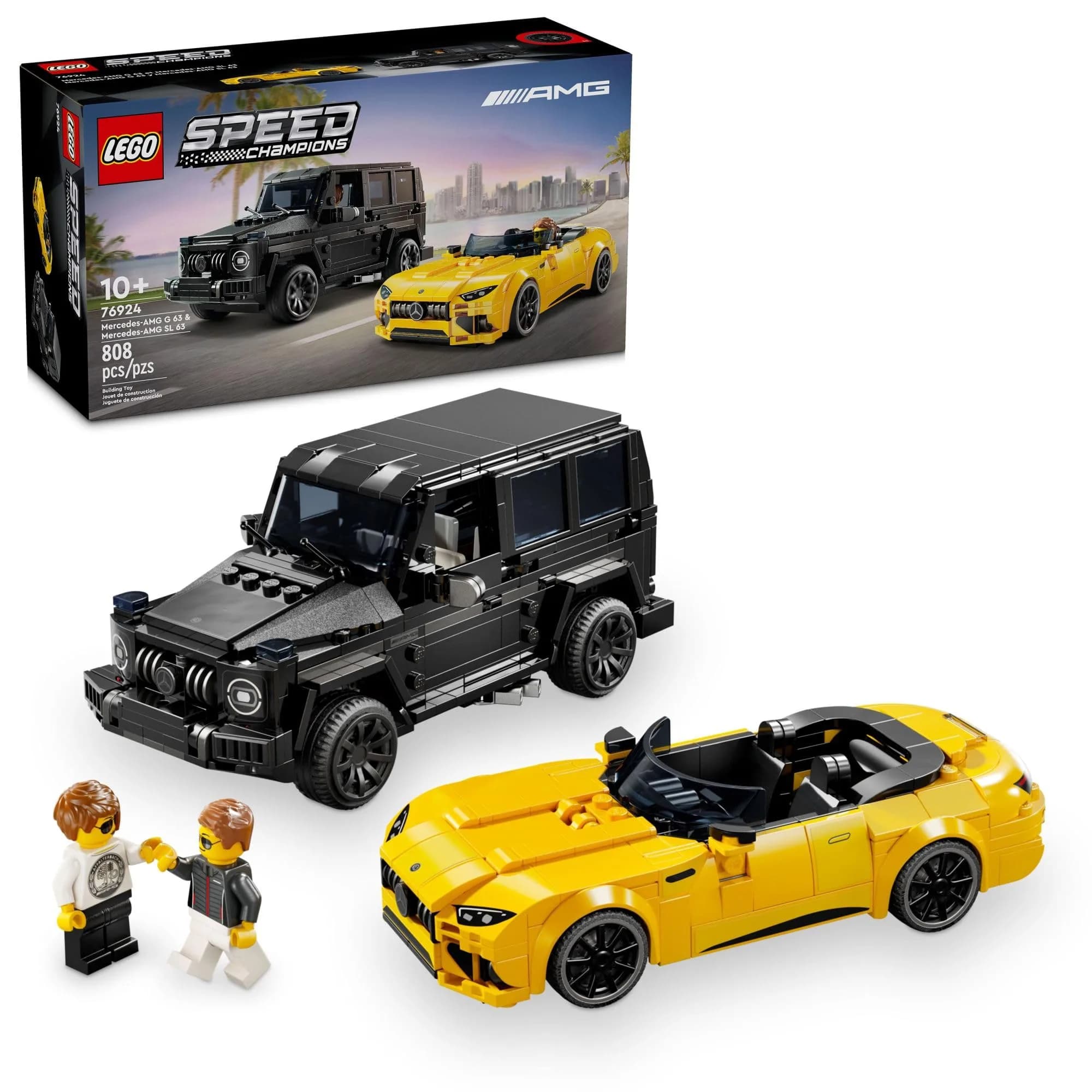 LEGO Speed Champions Mercedes-AMG G 63 & SL 63 Building Toys | Authentic Replica for Kids 10+ | 806 Pieces