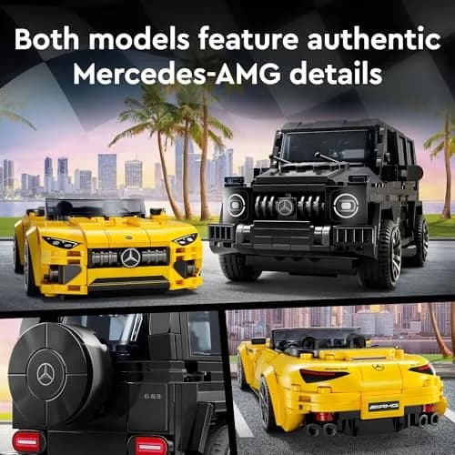 LEGO Speed Champions Mercedes-AMG G 63 & SL 63 Building Toys | Authentic Replica for Kids 10+ | 806 Pieces thumbnail 3