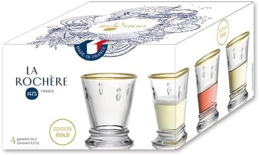 La Rochère Gold Rimmed Napoleon Bee Tumbler Set of 4 – 295ml (10 oz) | French Elegance for Your Table thumbnail 6