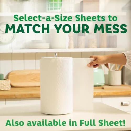 Bounty Select-A-Size Paper Towels, 8 Rolls (1080 Sheets Total) | 2-Ply Absorbent Sheets thumbnail 6