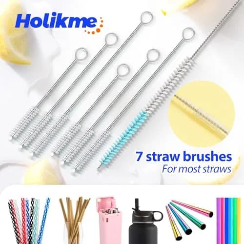 Holikme Bottle Brush Tube Cleaning Lab Set with Long Handle | 11 Pack, Long Handle for Narrow Bottles & Decanters thumbnail 5