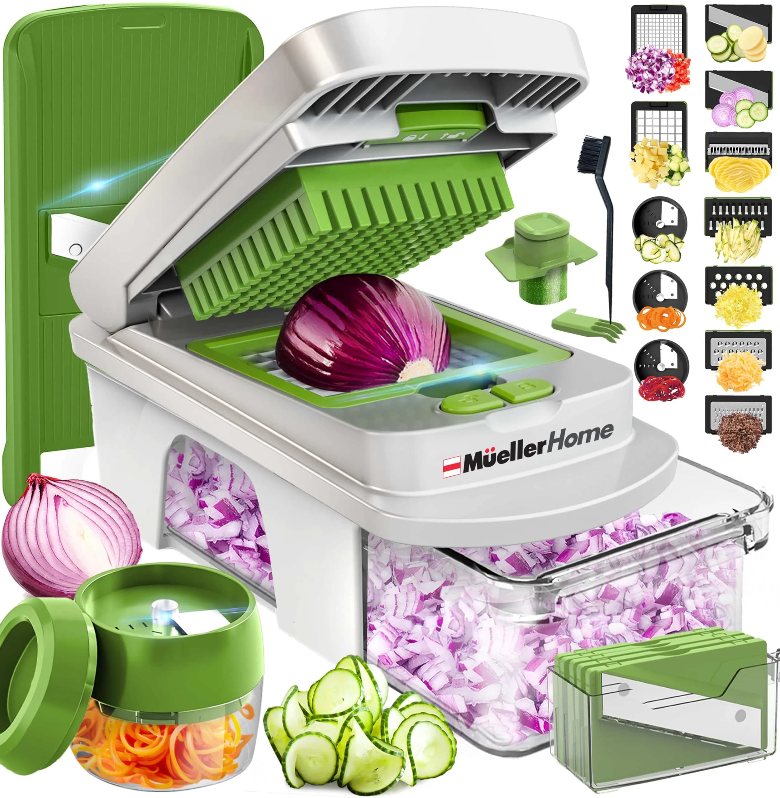 JANSKA Pro-Series All-in-One Mandoline Slicer with 12 Blades | 1.32 kg (2.9 lb) Multi-Purpose Kitchen Tool