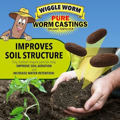 Wiggle Worm Organic Fertilizer 15lb | Pure Earthworm Castings for Healthy Plants thumbnail 5