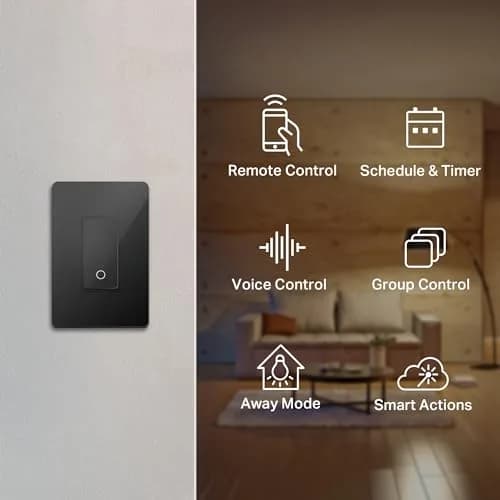 Kasa Smart Light Switch, Single Pole, Need Neutral Wire | Wi-Fi App & Voice Control thumbnail 2