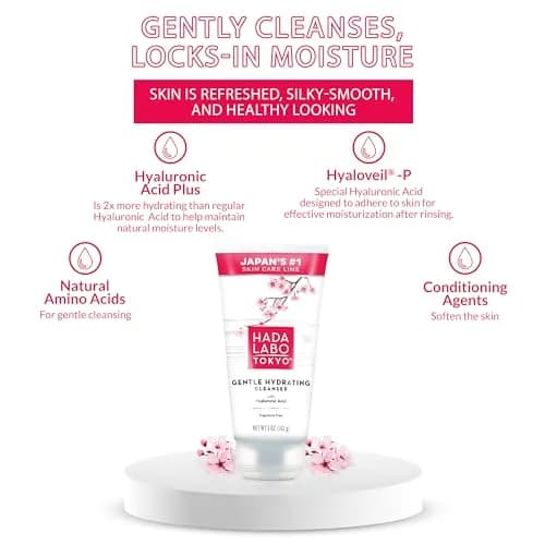 Hada Labo Tokyo Gentle Hydrating Foaming Facial Cleanser 15oz Pack of 3 | Fragrance-Free Sensitive Skin thumbnail 3