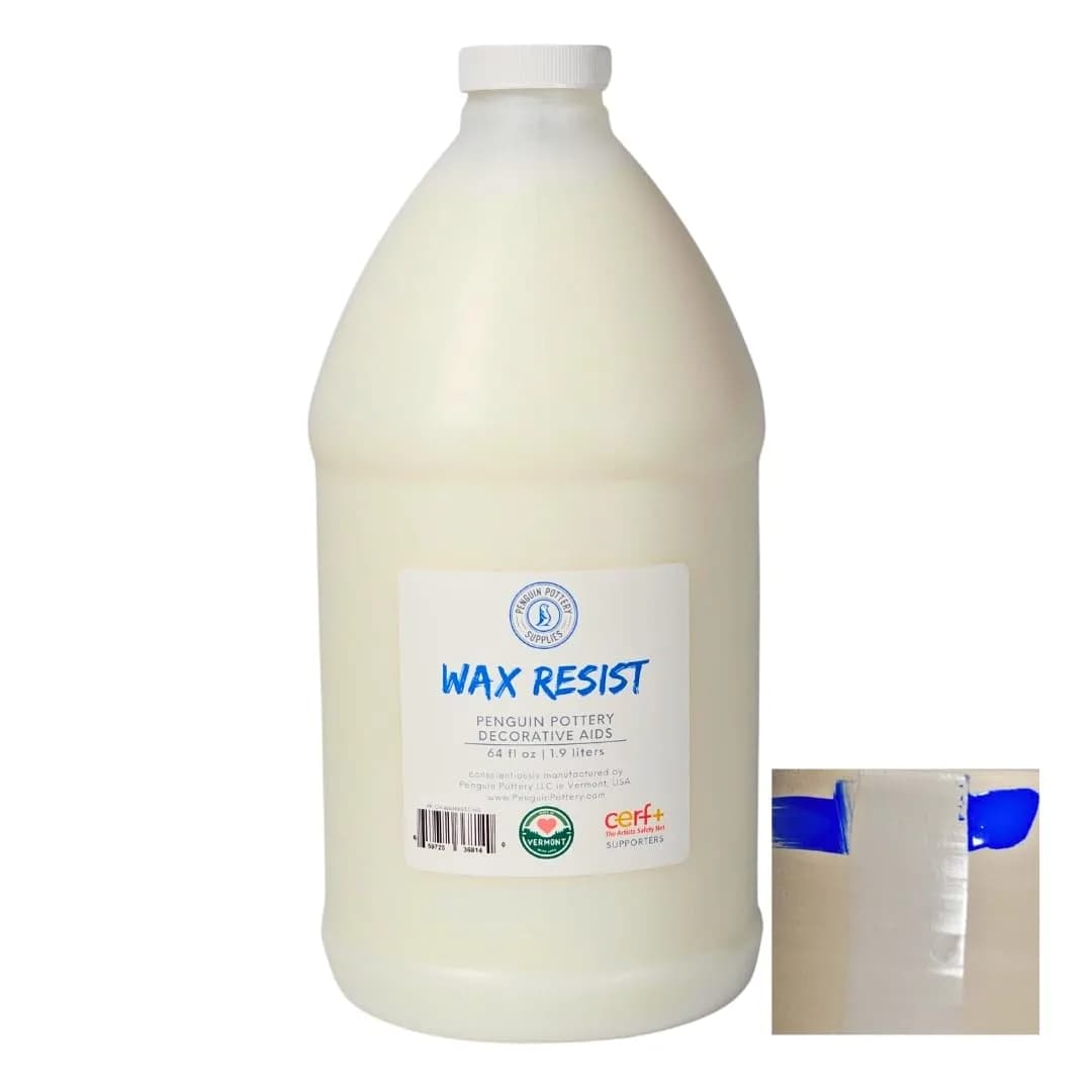 Penguin Pottery Ceramic Wax Resist, 473ml (1 Pint) | For Intricate Glaze Designs & Kiln Firing — 64oz