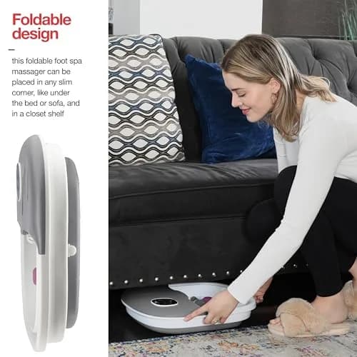 Medical king Collapsible Foot Spa Massager with Heat, Jets, Remote Control & Pedicure Stone | 1.92 kg (4.25 lb) thumbnail 6