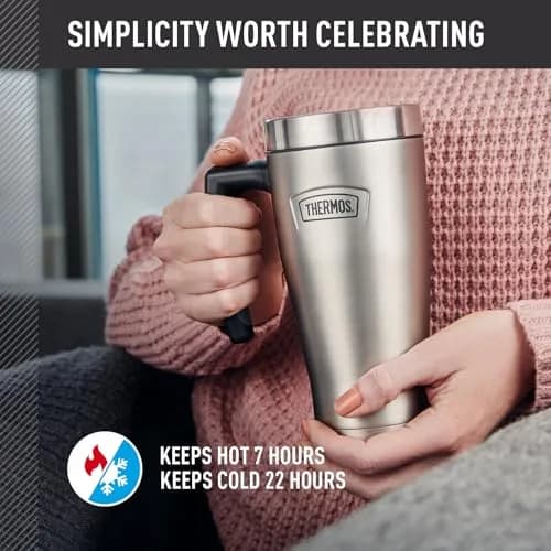 THERMOS ICON SERIES Stainless Steel Mug, Granite, 16 oz | Keeps Drinks Hot or Cold thumbnail 3