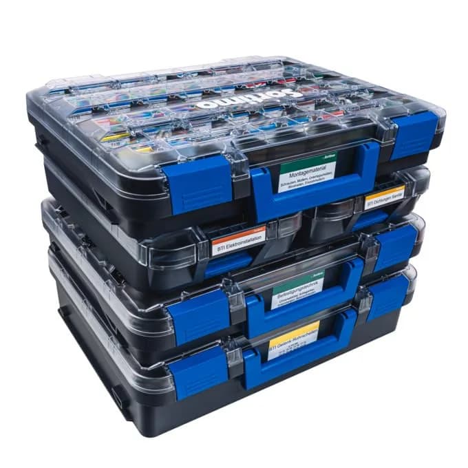 Sortimo T-BOXX 320 Screw, Nail, Nut Organizer with 48 Insertable Boxes H63 | 1317.6 cm³ (44.4cm W x 35.7cm L x 8.1cm H) thumbnail 2