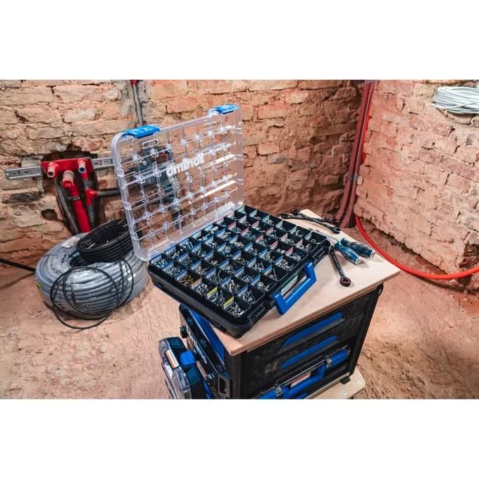 Sortimo T-BOXX 320 Screw, Nail, Nut Organizer with 48 Insertable Boxes H63 | 1317.6 cm³ (44.4cm W x 35.7cm L x 8.1cm H) thumbnail 8