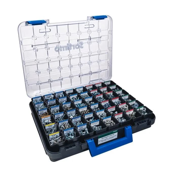 Sortimo T-BOXX 320 Screw, Nail, Nut Organizer with 48 Insertable Boxes H63 | 1317.6 cm³ (44.4cm W x 35.7cm L x 8.1cm H) thumbnail 10
