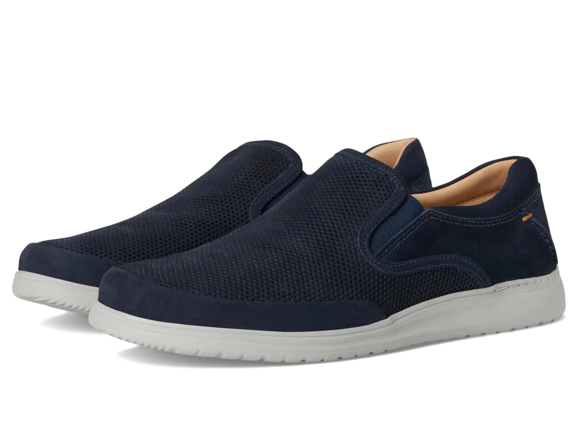 Samuel Hubbard Olema Slip-On Navy Nubuck Leather Shoes | Wide Fit, Casual Comfort, Made in Brazil - main product image