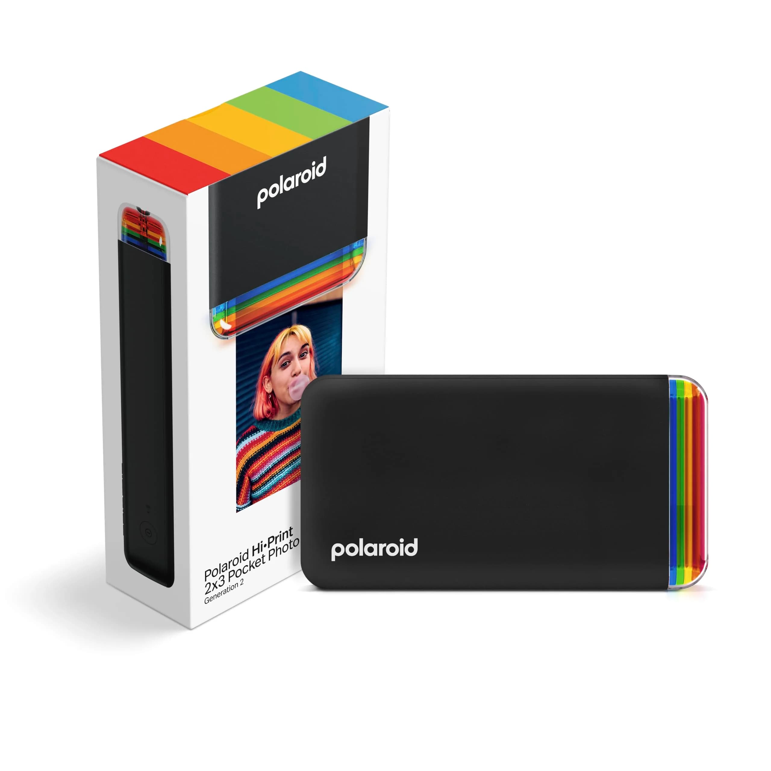 Polaroid Hi-Print 2x3 Pocket Photo Printer Gen2 Black with 40 Photos | Dye-Sublimation Bluetooth Printer — Black / One size
