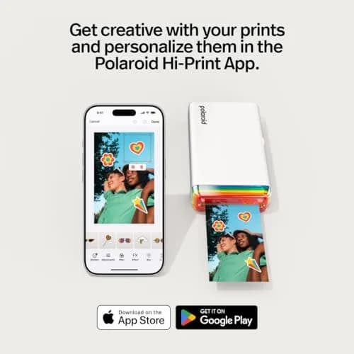 Polaroid Hi-Print 2x3 Pocket Photo Printer Gen2 Black with 40 Photos | Dye-Sublimation Bluetooth Printer thumbnail 4