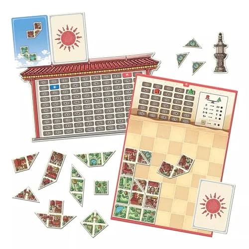 Capstone Games Tangram City Strategy Board Game 1-4 Players | ASTM-Tested Educational Toy thumbnail 4