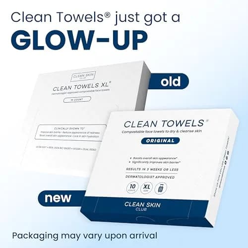 Clean Skin Club Clean Towels XL® Travel Pack 10 pcs | USDA Biobased Disposable Face Towels for All Skin Types thumbnail 2