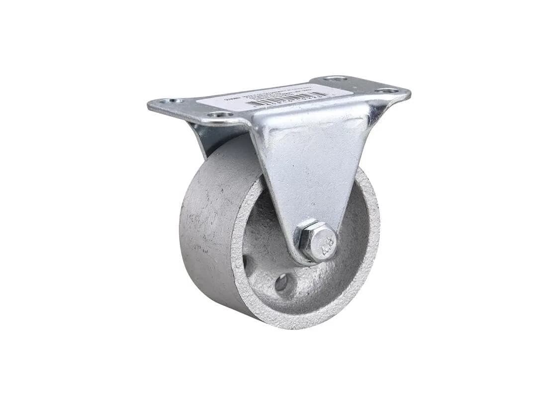 PROJEX 2 in. D Cast Iron Rigid Caster 125 LB | Industrial Grade Heavy Duty Wheel - main product image