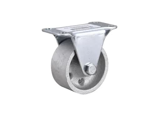 PROJEX 2 in. D Cast Iron Rigid Caster 125 LB | Industrial Grade Heavy Duty Wheel thumbnail 1