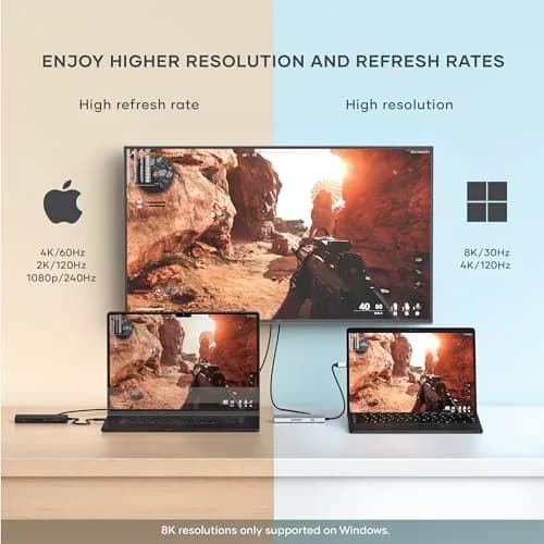 Satechi 8-in-1 USB-C Hub V3, 11.4cm (4.49in) x 5.4cm (2.13in) x 1.6cm (0.63in) | 8K HDMI, 100W PD Charging, 10Gbps Data, Ethernet, SD Card Reader, Silver thumbnail 3