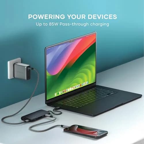 Satechi 8-in-1 USB-C Hub V3, 8K HDMI, 100W Charging, Ethernet, Midnight | Multiport Adapter for Mac & Windows thumbnail 6