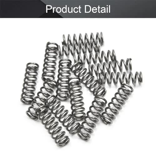 Cilky Small Compressed Springs 0.5mm Wire x 6mm OD x 25mm Length (20-Pack) | Stainless Steel Repair Parts thumbnail 4