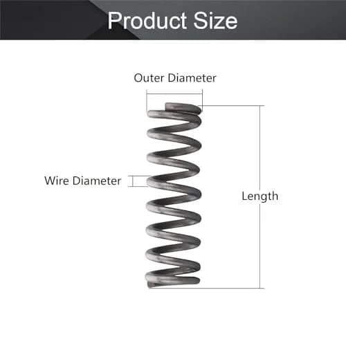 Cilky Small Compressed Springs 0.5mm Wire x 6mm OD x 25mm Length (20-Pack) | Stainless Steel Repair Parts thumbnail 2