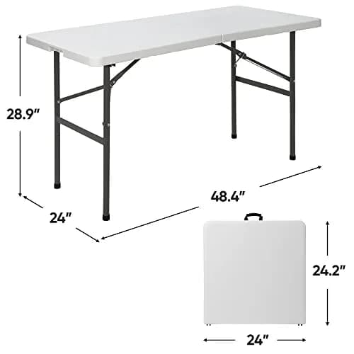 Saicool Folding Event Table 4FT | Heavy Duty Indoor Outdoor Camping Table thumbnail 6
