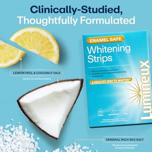 Lumineux Whitening Duo Set 21 Strip Treatments & 2 Pack Toothpaste | Peroxide-Free Enamel-Safe Whitening thumbnail 3