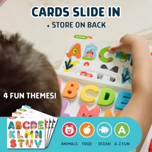 Chuckle & Roar All About ABC’s Travel Case – On-the-Go Alphabet Learning Set with Chunky Foam Letters, Dry-Erase Board, Spelling Cards & Puzzle for Kids 3+ thumbnail 3
