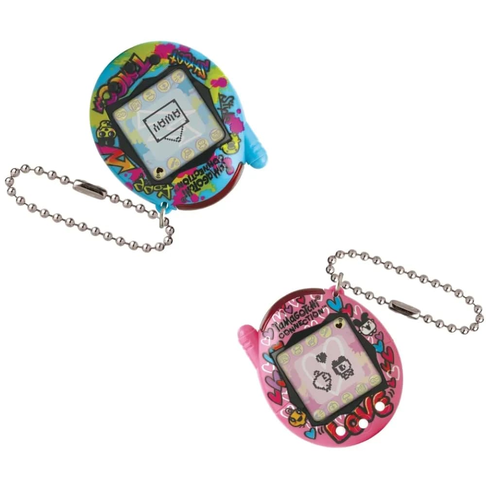 Tamagotchi Connection - Bubbles | Interactive Virtual Pet for Kids 6+ | Connect & Play — Blue Graffiti and Pink Graffiti
