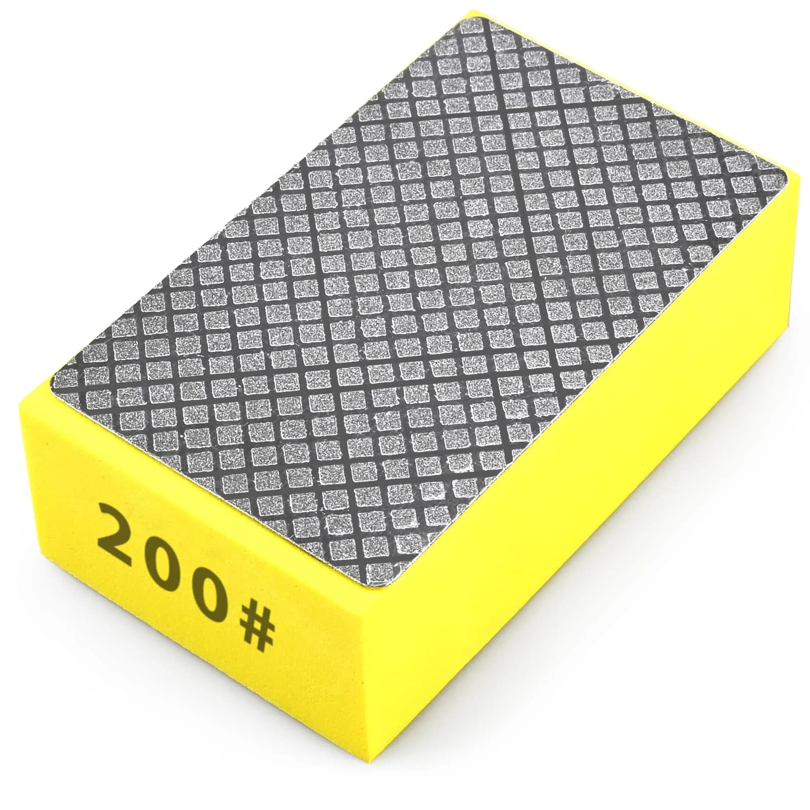 EGOFIX Diamond Hand Polishing Pad 200 Grit | 92 x 57 x 31mm (3.6" x 2.2" x 1.2")