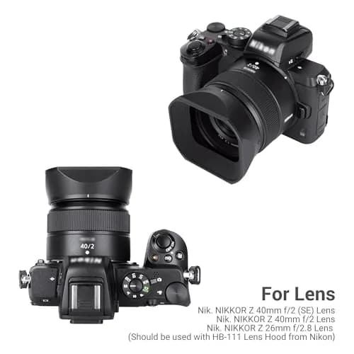 JJC Lens Hood for Nikon NIKKOR Z 40mm F2 (SE), Z 40mm F2 & Z 26mm F2.8 Lens | Aluminium Alloy No Vignetting with Cap thumbnail 2