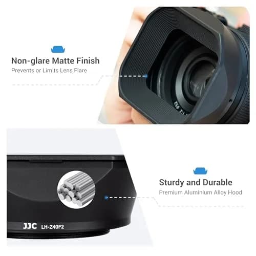 JJC Lens Hood for Nikon NIKKOR Z 40mm F2 (SE), Z 40mm F2 & Z 26mm F2.8 Lens | Aluminium Alloy No Vignetting with Cap thumbnail 3