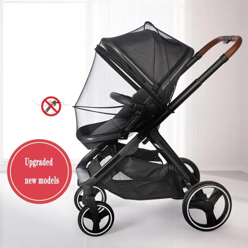 WVMKOR Black Mosquito Net for Baby Stroller & Pram | Universal Fit 43-100cm Frame Width thumbnail 9