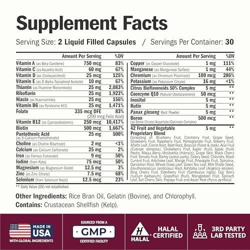 Vimerson Health Multivitamin for Women 60 Liquid Capsules thumbnail 3