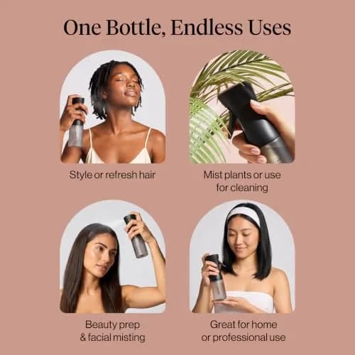 Kitsch Continuous Spray Bottle for Hair – Black, 150ml (5.1 oz) | Ultra-Fine Mist for Effortless Styling thumbnail 6
