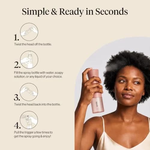 Kitsch Continuous Spray Bottle for Hair – Terracotta, 150ml (5.1 oz) | Ultra-Fine Mist for Styling & Refreshes Curls thumbnail 7