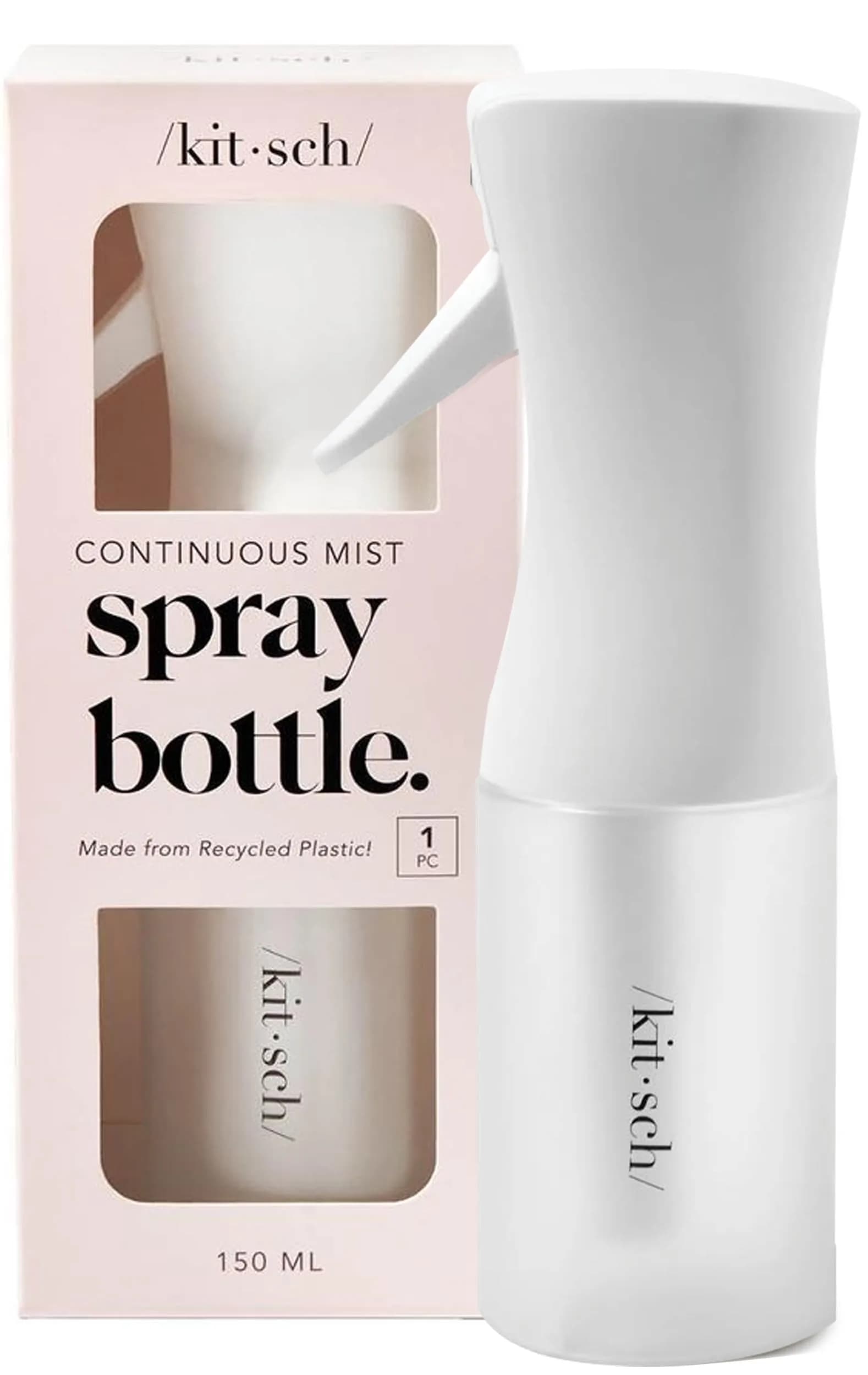 Kitsch Continuous Spray Bottle for Hair – White, 150ml (5.1 oz) | Ultra-Fine Mist for Effortless Styling