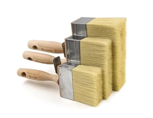 ROLLINGDOG Deck Stain Brush Set 70mm, 120mm, 150mm (2.7", 4.5", 6") | 3-Piece Set for Walls, Decks, and Furniture thumbnail 1
