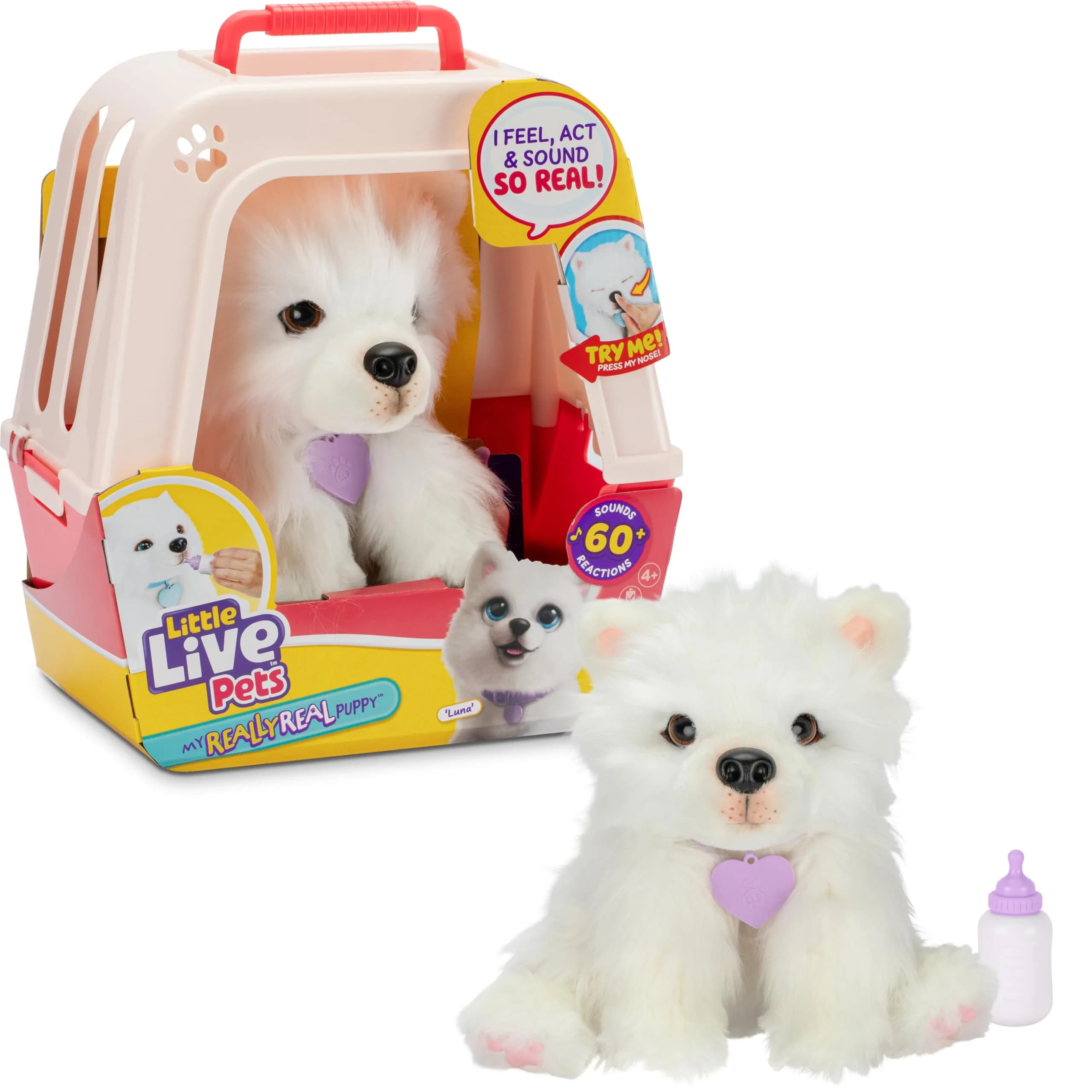Little Live Pets My Really Real Puppy Mini Aurora the Husky Interactive Plush Toy 11cm (4.3 in) | Educational Toy Figure — Luna