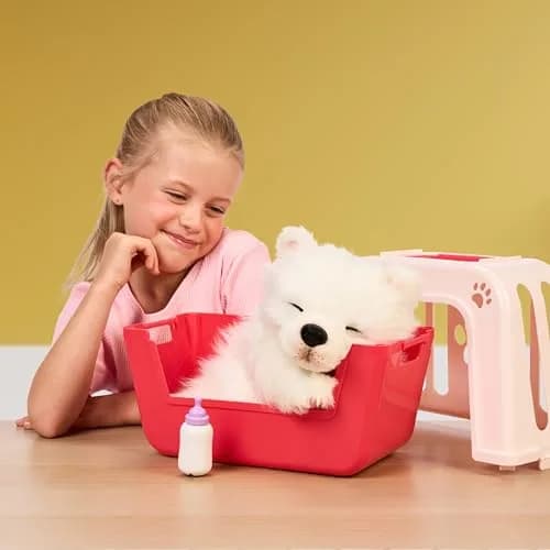 Little Live Pets My Really Real Puppy Luna the Samoyed Interactive Plush | 60 Sounds & Reactions, Weighted Paws, Movable Eyes thumbnail 4