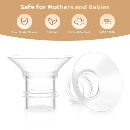Suniceme 15mm Flange Inserts for 24mm Shields | BPA-Free Silicone for Comfortable Pumping thumbnail 5