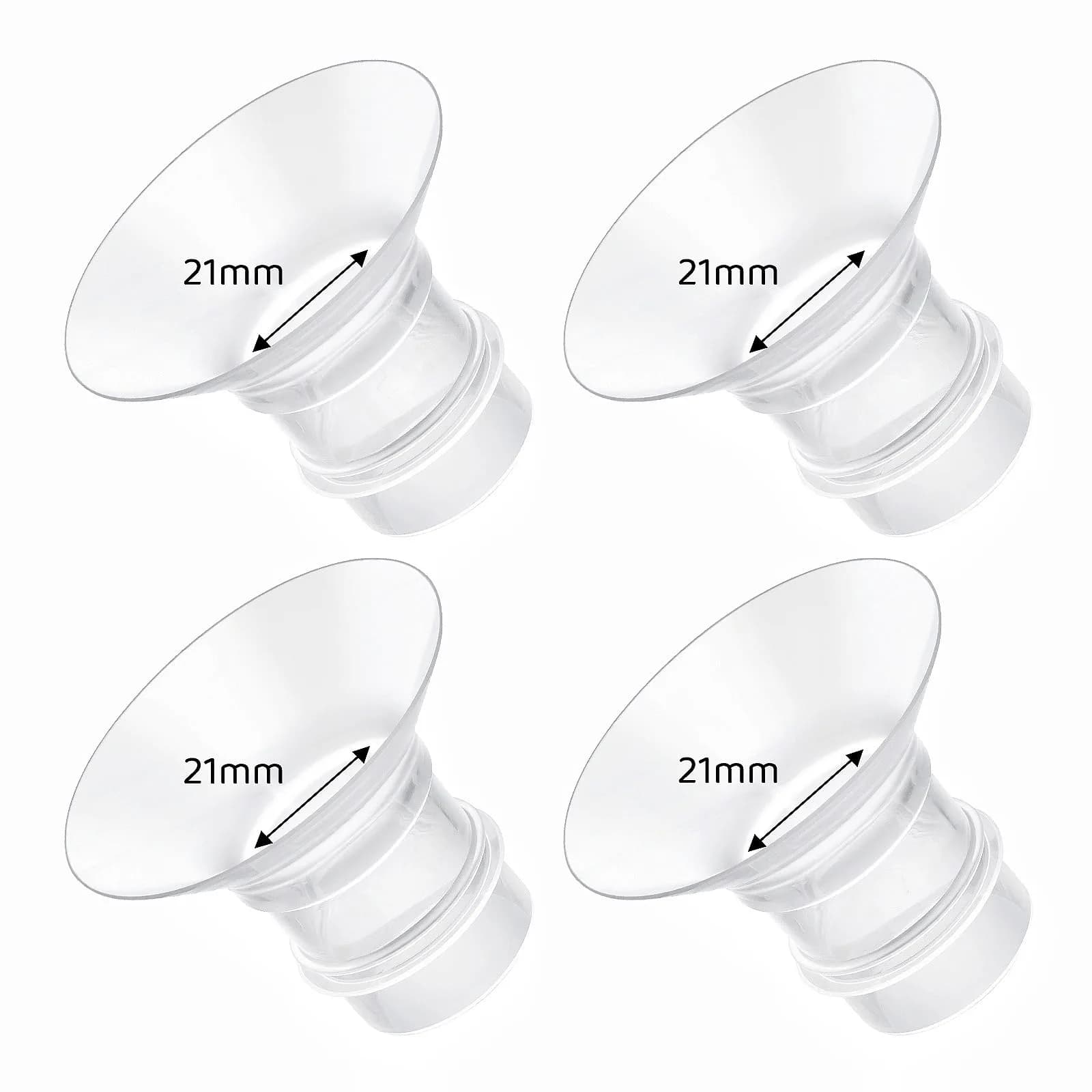 Suniceme Flange Inserts 19mm for Breast Pumps | 4 Count, 19mm (0.75 inch) Nipple Tunnel Reduction — 4pcs-flange insert 21mm