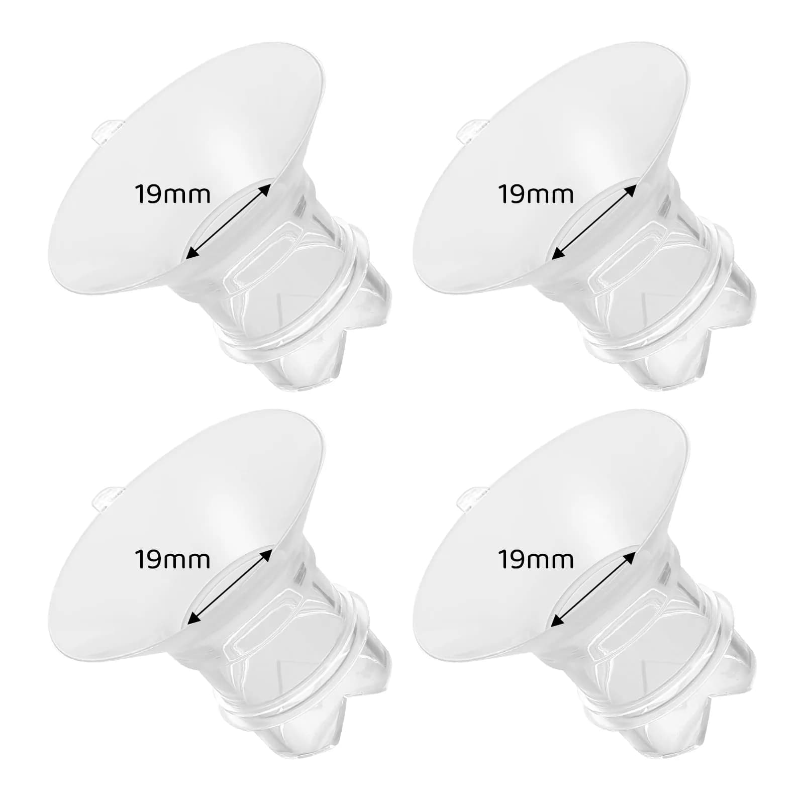 Suniceme Flange Inserts 19mm for Breast Pumps | 4 Count, 19mm (0.75 inch) Nipple Tunnel Reduction — 4pcs-flange insert 19mm